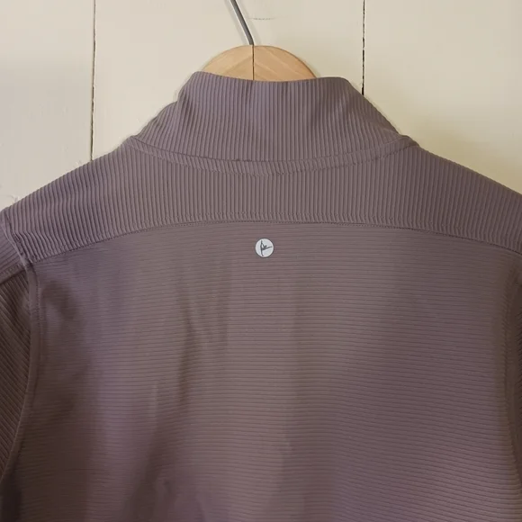 90 Degree By Reflex Interlink Ribbed Half Zip Long Sleeve Crop Top - Picture 5 of 11